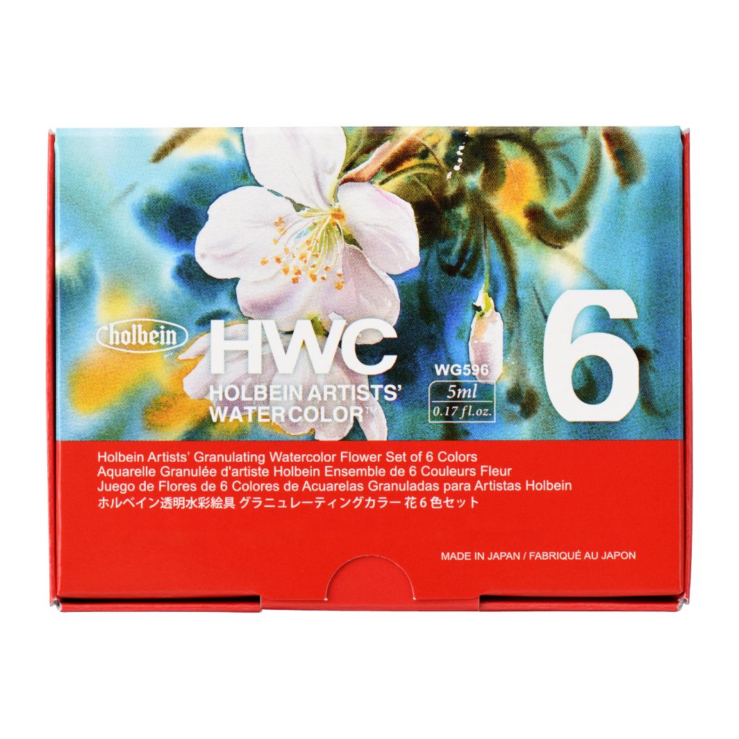 Holbein Artist Granulating Watercolour Flower Set of 6 x 5ml (WG596)