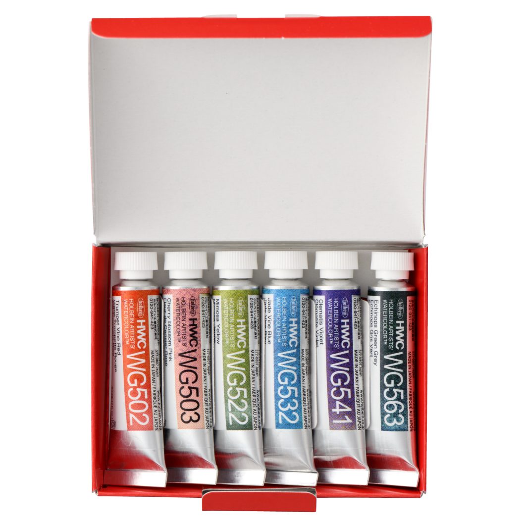 Holbein Artist Granulating Watercolor Flower Set of 6 in 5ml (WG596) - Image 4