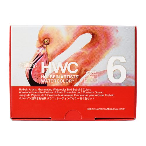 Holbein Artist Granulating Watercolour Bird Set of 6 x 5ml (WG597)