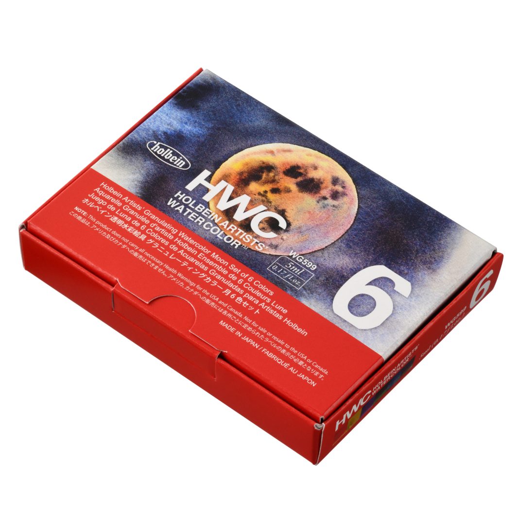 Holbein Artist Granulating Watercolor Moon Set of 6 in 5ml (WG599) - Image 5