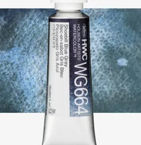                                       Holbein Granulating Watercolor Shoebill Blue Grey 15ml Tube,WG664