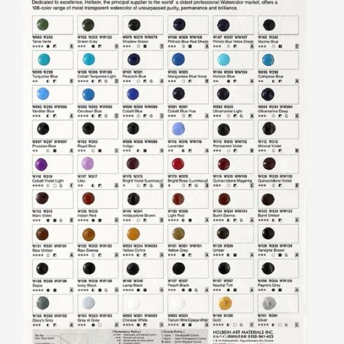 Holbein Artist Watercolour Dot Card Set of 108 (DC01)