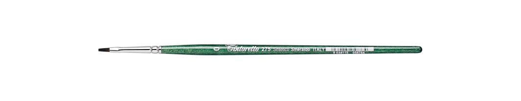 Tintoretto Flat Brush Smeraldo Synthetic Series 275, Size- 0
