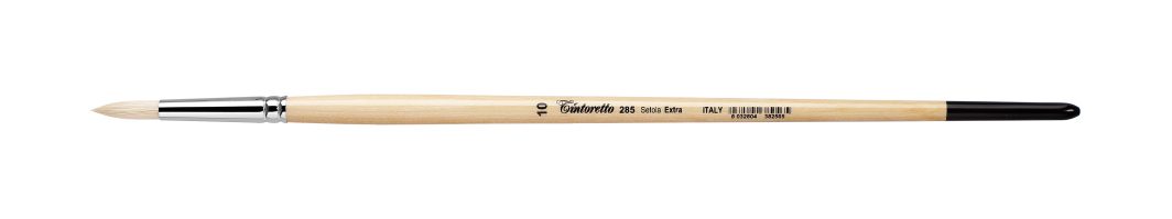 Tintoretto Setola Extra Bristle Round Brush Series 285, Size- 10