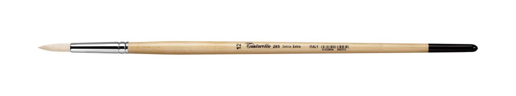 Tintoretto Setola Extra Bristle Round Brush Series 285, Size- 12