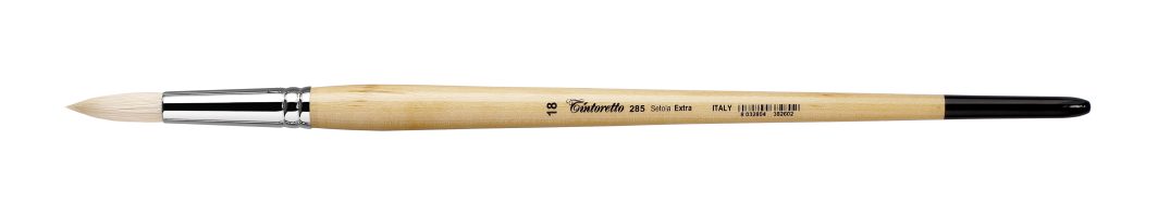 Tintoretto Setola Extra Bristle Round Brush Series 285, Size-18