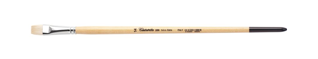 Tintoretto Extra Bristles Short Flat Brush Series 289,Size-14