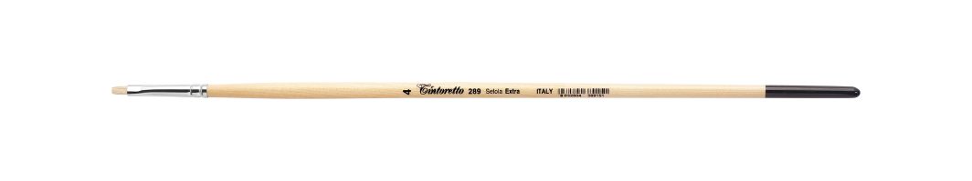 Tintoretto Extra Bristles Short Flat Brush Series 289,Size- 4