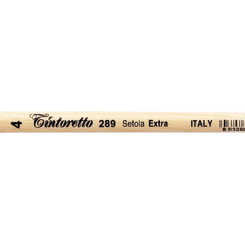 Tintoretto Extra Bristles Short Flat Brush Series 289,Size- 4