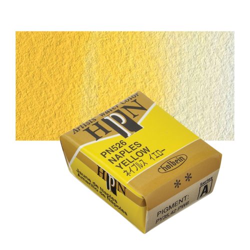                                                                                Holbein Artist Watercolor Half Pan Naples Yellow A