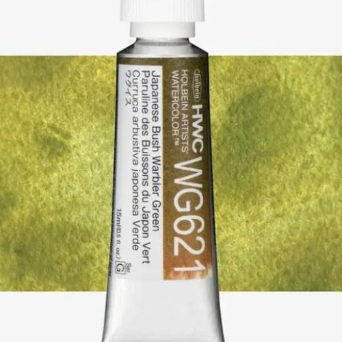                             Holbein Granulating Watercolor JP Bush Warbler Green G,15ml Tube, WG621