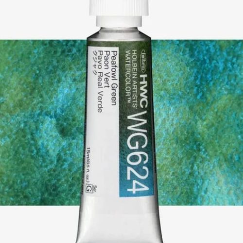                             Holbein Granulating Watercolor Peafowl Green G, 15ml Tube, WG624