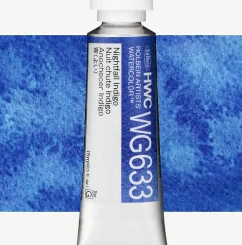                       Holbein Granulating Watercolor Nightfall Indigo G,15ml Tube,WG633