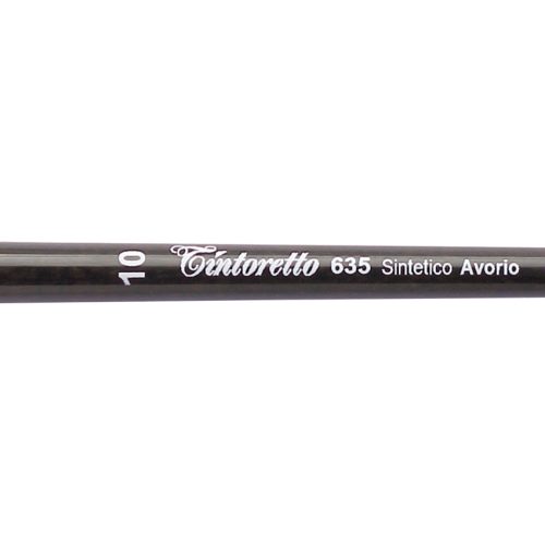 Tintoretto Ivory Synthetic Fiber Round Brush Series 635,Size-10