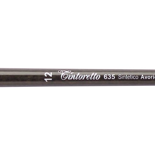 Tintoretto Ivory Synthetic Fiber Round Brush Series 635,Size-12