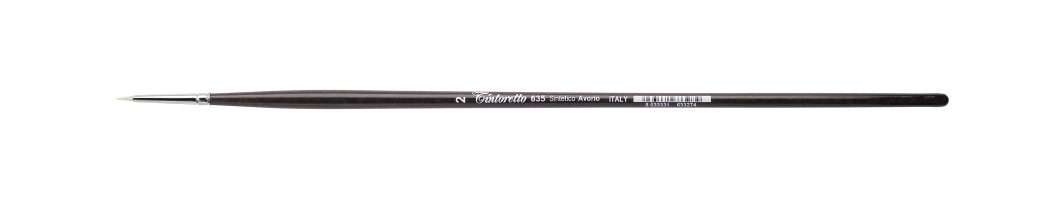Tintoretto Ivory Synthetic Fiber Round Brush Series 635,Size- 2