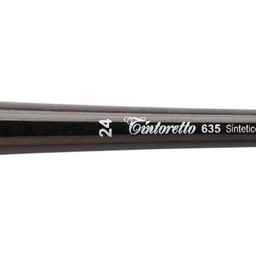Tintoretto Ivory Synthetic Fiber Round Brush Series 635,Size- 24