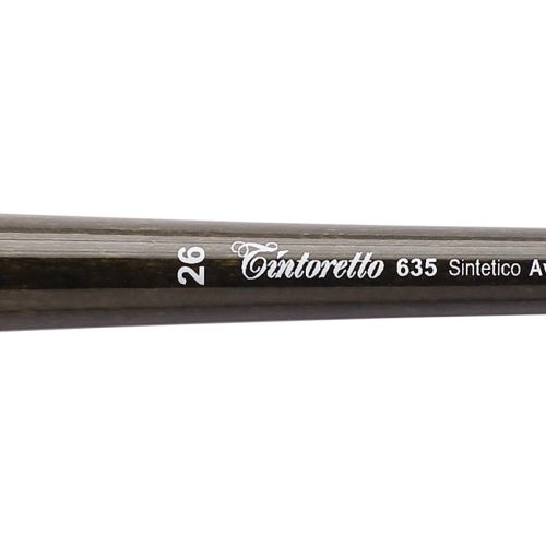 Tintoretto Ivory Synthetic Fiber Round Brush Series 635,Size- 26