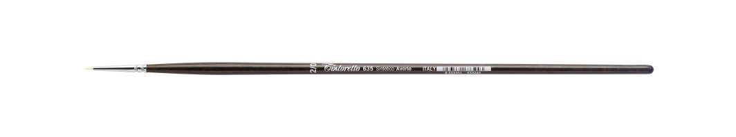 Tintoretto Ivory Synthetic Fiber Round Brush Series 635,Size-2/0