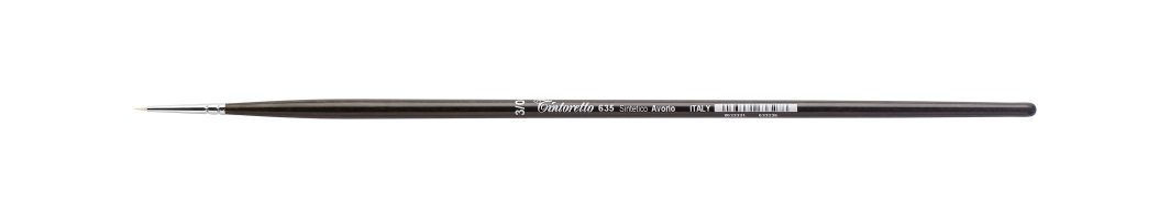 Tintoretto Ivory Synthetic Fiber Round Brush Series 635,Size-3/0