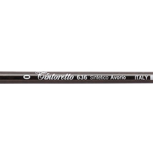 Tintoretto Ivory Synthetic Fiber Flat Brush Series 636, Size- 0