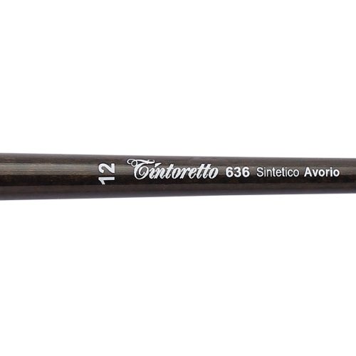 Tintoretto Ivory Synthetic Fiber Flat Brush Series 636, Size-12