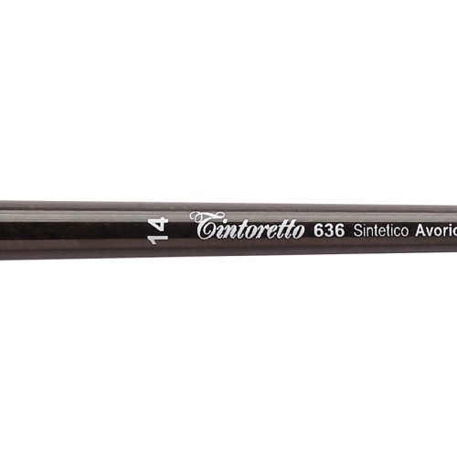 Tintoretto Ivory Synthetic Fiber Flat Brush Series 636, Size-14