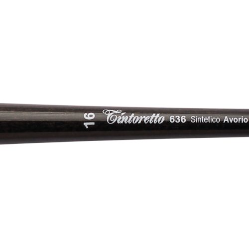 Tintoretto Ivory Synthetic Fiber Flat Brush Series 636, Size-16