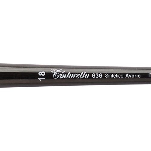 Tintoretto Ivory Synthetic Fiber Flat Brush Series 636, Size-18