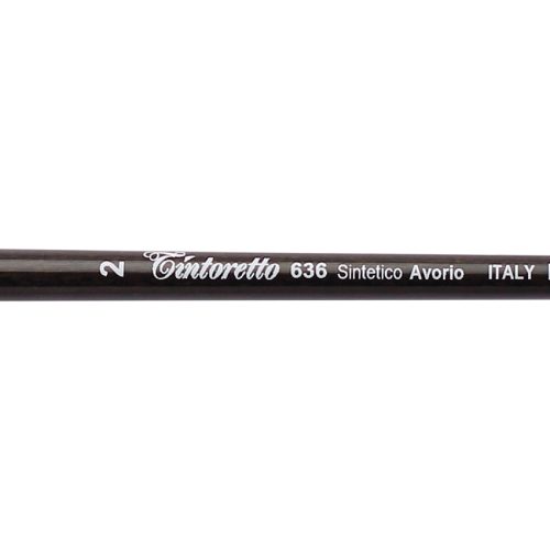 Tintoretto Ivory Synthetic Fiber Flat Brush Series 636, Size- 2