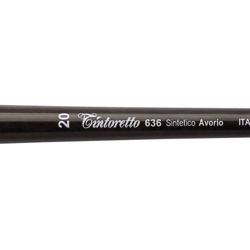 Tintoretto Ivory Synthetic Fiber Flat Brush Series 636, Size- 20
