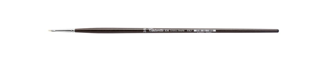 Tintoretto Ivory Synthetic Fiber Flat Brush Series 636, Size- 2/0