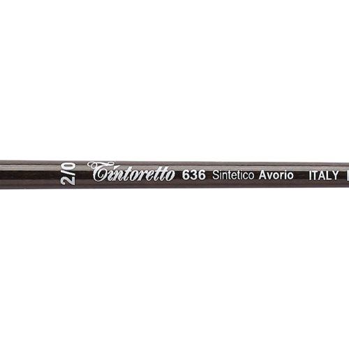 Tintoretto Ivory Synthetic Fiber Flat Brush Series 636, Size- 2/0