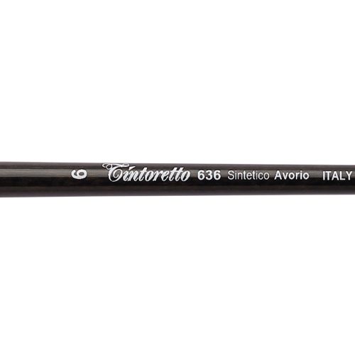   Tintoretto Ivory Synthetic Fiber Flat Brush Series 636, Size- 6