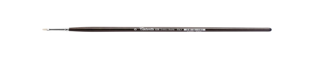 Tintoretto Filbert Brush Avorio Synthetic Fiber Series 638, Size-0