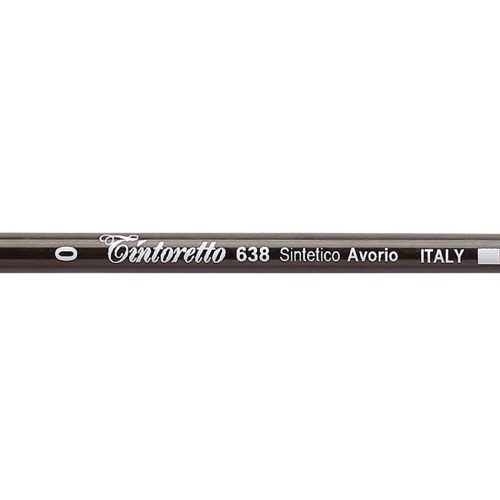 Tintoretto Filbert Brush Avorio Synthetic Fiber Series 638, Size-0