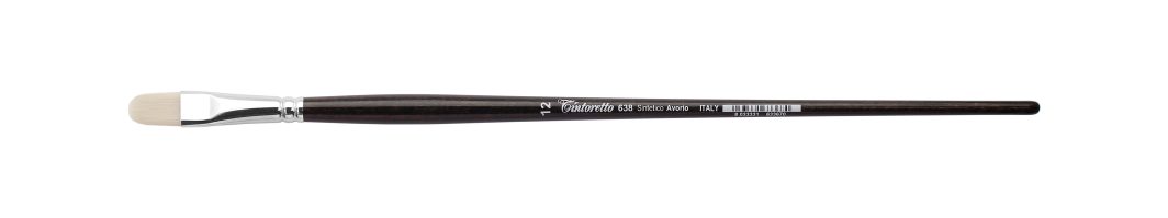 Tintoretto Filbert Brush Avorio Synthetic Fiber Series 638, Size-12