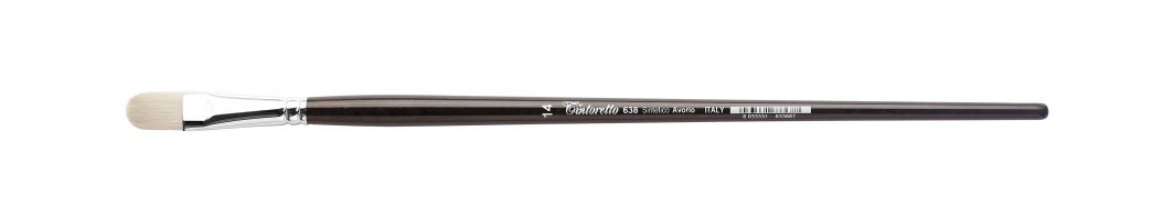 Tintoretto Filbert Brush Avorio Synthetic Fiber Series 638, Size-14 