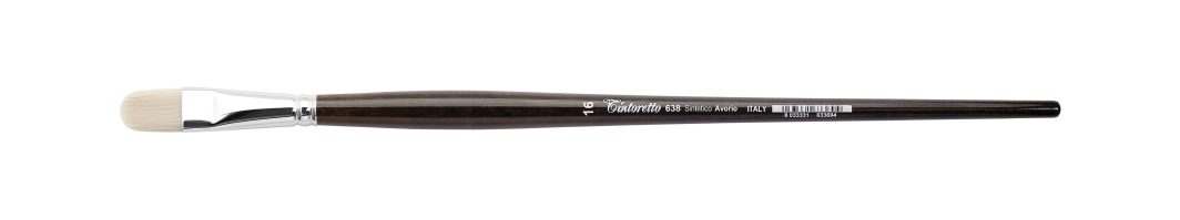 Tintoretto Filbert Brush Avorio Synthetic Fiber Series 638, Size-16