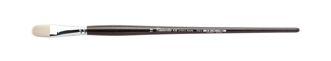 Tintoretto Filbert Brush Avorio Synthetic Fiber Series 638, Size-18