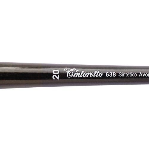 Tintoretto Filbert Brush Avorio Synthetic Fiber Series 638, Size-20