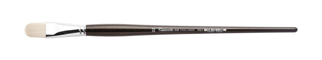 Tintoretto Filbert Brush Avorio Synthetic Fiber Series 638, Size-22