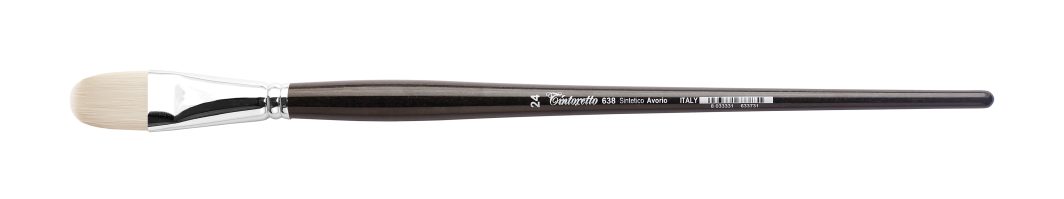 Tintoretto Filbert Brush Avorio Synthetic Fiber Series 638, Size-24