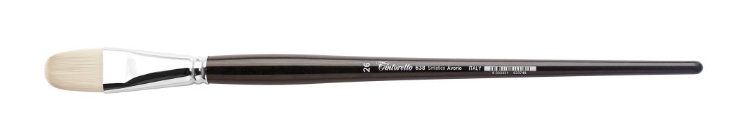 Tintoretto Filbert Brush Avorio Synthetic Fiber Series 638, Size- 26