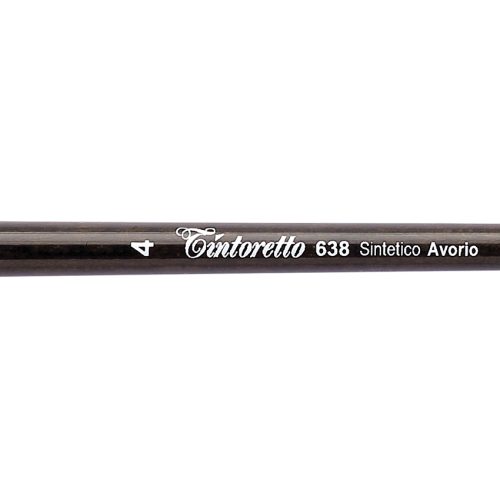   Tintoretto Filbert Brush Avorio Synthetic Fiber Series 638, Size- 4