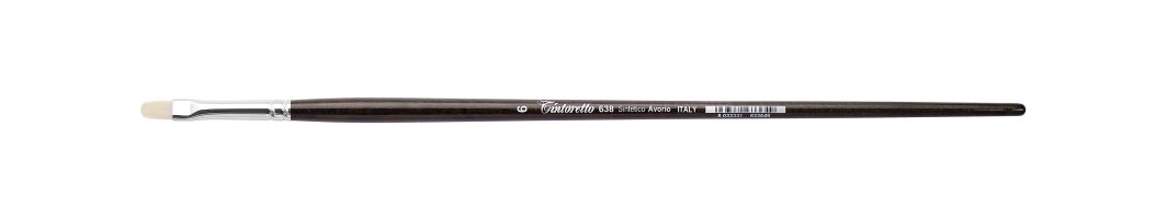 Tintoretto Filbert Brush Avorio Synthetic Fiber Series 638, Size-6