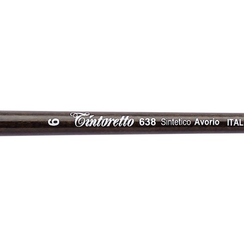 Tintoretto Filbert Brush Avorio Synthetic Fiber Series 638, Size-6