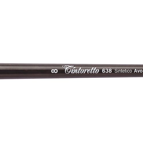 Tintoretto Filbert Brush Avorio Synthetic Fiber Series 638, Size- 8