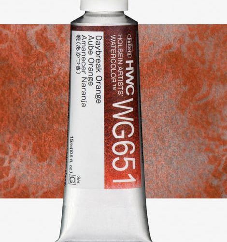                                       Holbein Granulating Watercolor Daybreak Orange G, 15ml Tube,WG651