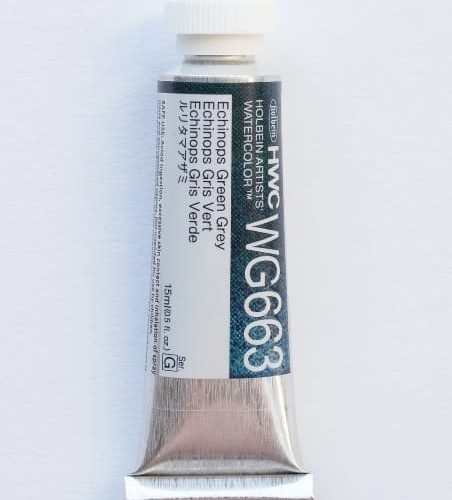 Holbein Granulating Watercolor Echinops Green Grey G,15ml Tube,WG663